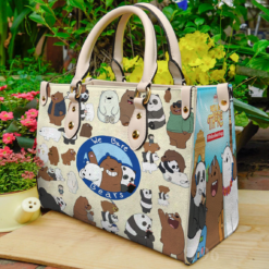 We Bare Bears Leather Handbag