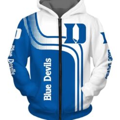 Duke Blue Devils Zip Hoodie 3D