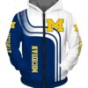 Michigan Wolverines Zip Hoodie 3D