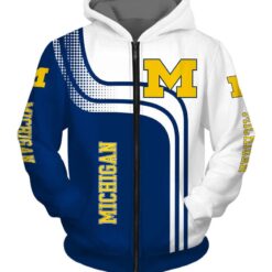 Michigan Wolverines Zip Hoodie 3D