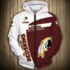 Washington Redskins Zip Hoodie 3D