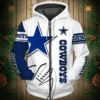 Dallas Cowboys 1 Zip Hoodie 3D