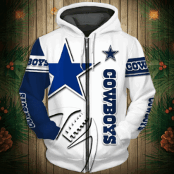 Dallas Cowboys 1 Zip Hoodie 3D