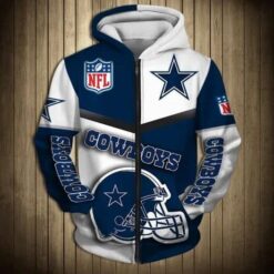 Dallas Cowboys 2 Zip Hoodie 3D