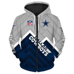 Dallas Cowboys 5 Zip Hoodie 3D