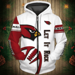 Arizona Cardinals 4 Zip Hoodie 3D