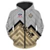 New Orleans Saints 2 Zip Hoodie 3D