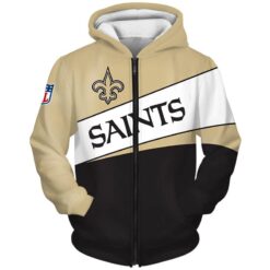 New Orleans Saints 3 Zip Hoodie 3D