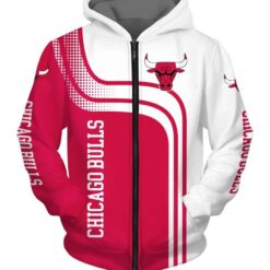 Chicago Bulls Zip Hoodie 3D