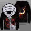 Washington Redskins Skulls Black 5 Fleece Jacket
