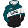 Philadelphia Eagles 3 Zip Hoodie 3D