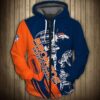 Denver Broncos 1 Zip Hoodie 3D