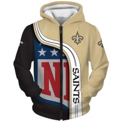 New Orleans Saints 1G Zip Hoodie 3D