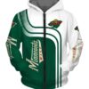 Minnesota Wild Zip Hoodie 3D