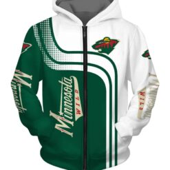 Minnesota Wild Zip Hoodie 3D