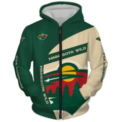 Minnesota Wild 1 Zip Hoodie 3D