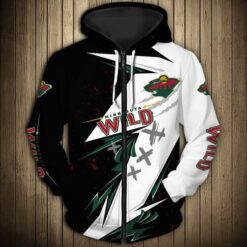 Minnesota Wild 2 Zip Hoodie 3D
