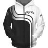 San Antonio Spurs Zip Hoodie 3D