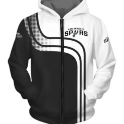 San Antonio Spurs Zip Hoodie 3D
