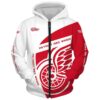 Detroit Red Wings Zip Hoodie 3D