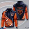 Chicago Bears 1 Zip Hoodie 3D