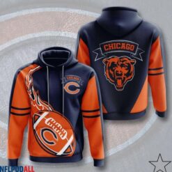 Chicago Bears 1 Zip Hoodie 3D