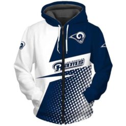 Los Angeles Rams 1 Zip Hoodie 3D