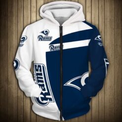 Los Angeles Rams 2 Zip Hoodie 3D