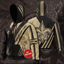 New Orleans Saints Custom 1G Zip Hoodie 3D