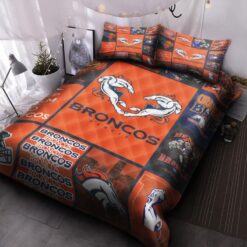 Denver Broncos Quilt Bedding Set