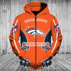 Denver Broncos 1G Zip Hoodie 3D