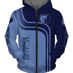 Memphis Grizzlies Zip Hoodie 3D