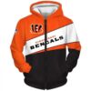 Cincinnati Bengals 1 Zip Hoodie 3D