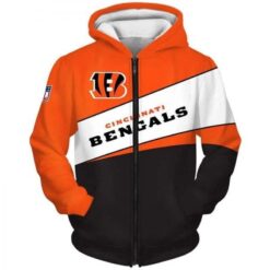 Cincinnati Bengals 1 Zip Hoodie 3D