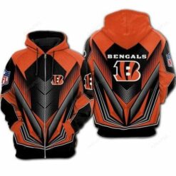 Cincinnati Bengals 4 Zip Hoodie 3D