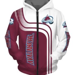 Colorado Avalanche 3 Zip Hoodie 3D
