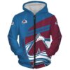 Colorado Avalanche 2 Zip Hoodie 3D