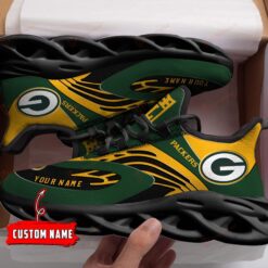 Green Bay Packers Black Max Soul Shoes