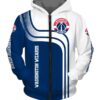 Washington Wizards Zip Hoodie 3D