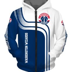 Washington Wizards Zip Hoodie 3D