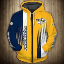 Nashville Predators Zip Hoodie 3D