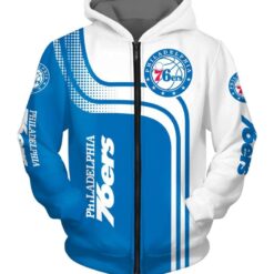 Philadelphia 76Ers Zip Hoodie 3D
