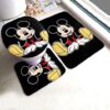 Mickey Mouse Bathroom Shower Curtain Bath Mat Set