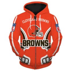 Cleveland Browns 1 Zip Hoodie 3D