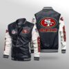San Francisco 49Ers 1G Leather Baseball Jacket