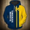Michigan Wolverines 2 Zip Hoodie 3D