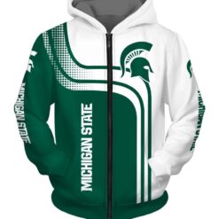 Michigan State Spartans Zip Hoodie 3D