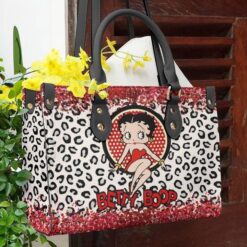 Betty Boop Black Leather Handbag