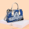 Los Angeles Dodgers White Leather Handbag