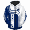 Vancouver Canucks Zip Hoodie 3D